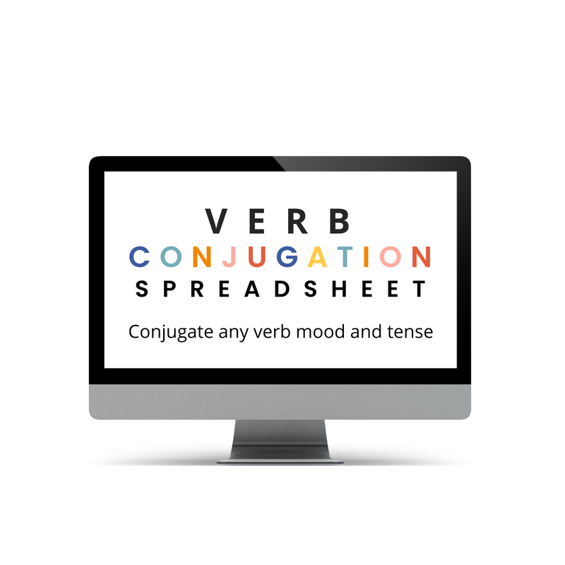 Spanish Verb Conjugation Spreadsheet®