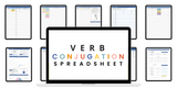 Spanish Conjugation Spreadsheet