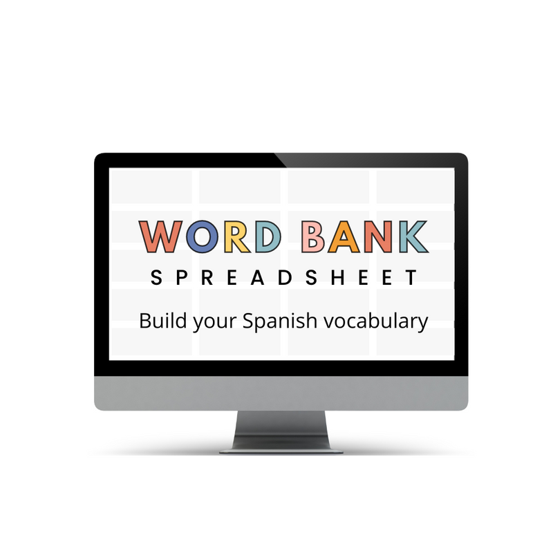 Spanish Word Bank Spreadsheet®